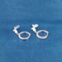 Butterfly Earrings, 925 Sterling Silver Cz Butterfly Earrings, thumbnail 2 of 7