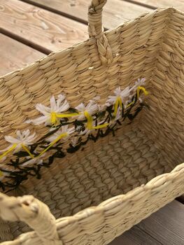 Hand Woven Eco Friendly Seagrass Basket With Handles, 9 of 10