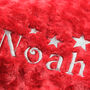 Personalised Soft Red Christmas Baby Blanket, thumbnail 2 of 4