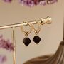 Aurora Rhombus Obsidian Earrings, thumbnail 2 of 11