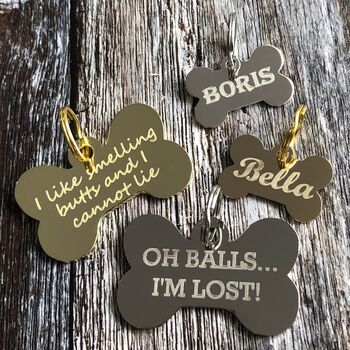 Gold And Silver Bone Dog Tag, 3 of 10