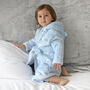 Personalised Blue Baby Dressing Gown With Ears, thumbnail 6 of 12