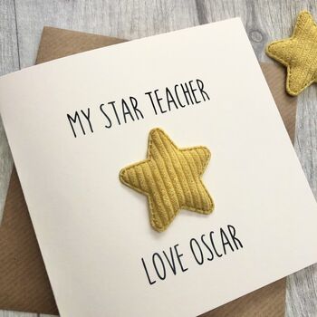 Star Teacher / Teacher Assistant Thank You Card, 3 of 4