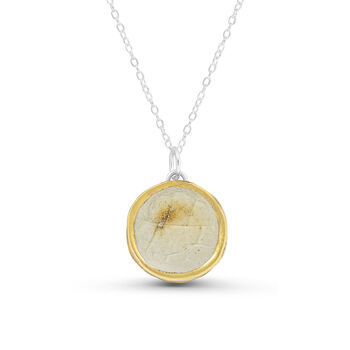 Sterling Silver, Ceramic, Glass And Gold Crystal Pool Large Pendant, 2 of 5