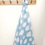 Muslin Swaddle Baby Blanket Clouds Newborn Gift, thumbnail 4 of 5