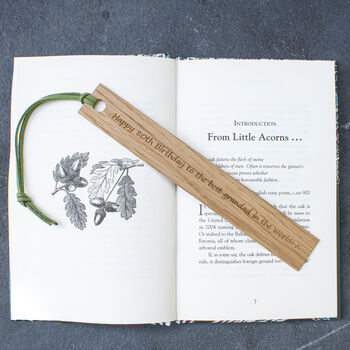 Personalised Gift Oak Bookmark, 4 of 12