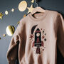 Space Rocket Personalised Initial Jumper, thumbnail 3 of 11