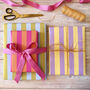 Luxury Bright Stripes Birthday Wrapping Paper, thumbnail 9 of 11