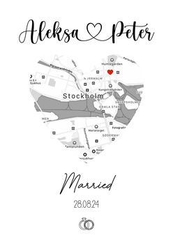 Customised Wedding Map Print | Wedding Present, 3 of 6