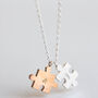Personalised Never Be Apart Jigsaw Necklace, thumbnail 2 of 9