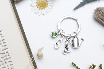 Personalised Gardening Keyring Garden Lover Present, 6 of 9