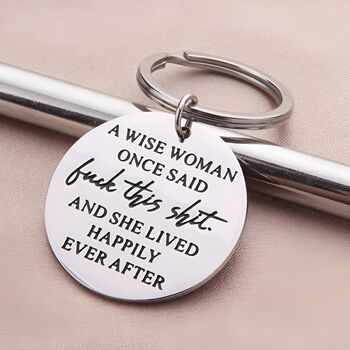 Funny Wise Womans Words Keyring Gift, 5 of 8