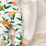 Personalised Botanical Orange Baby Leggings, thumbnail 2 of 7