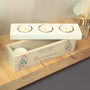 Personalised Christmas Foliage Triple Tea Light Holder And Storage Box, thumbnail 2 of 4