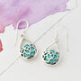 Lotus Flower Turquoise Silver Necklace, thumbnail 5 of 11