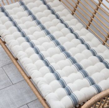 Striped Cotton Bench And Chair Pads, 5 of 5