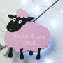 Baby Lamb Wooden New Baby Or Christening Card, thumbnail 1 of 4