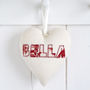 Personalised Embroidered Name Heart Gift, thumbnail 3 of 12