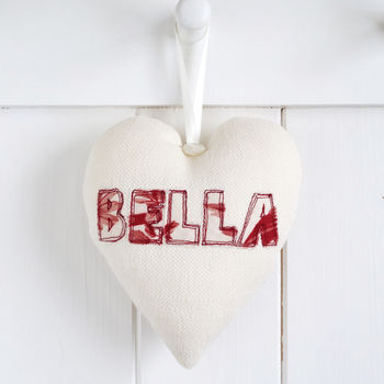 Personalised Embroidered Name Heart Gift, 3 of 12