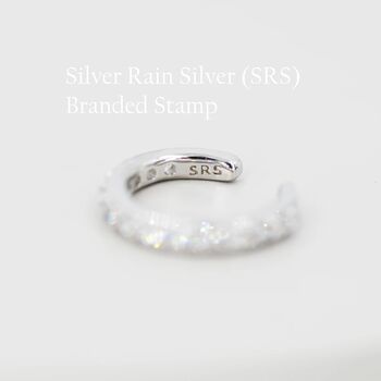 Minimalist Cz Ear Cuff In Sterling Silver, 8 of 11