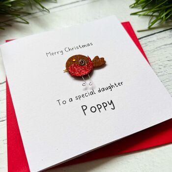 Little Robin Personalised Christmas Card, 2 of 4