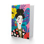 Hbd Geisha Floral Bold Portrait Woman Her Birthday Card, thumbnail 2 of 4