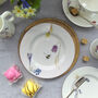 Fine Bone China Bee And Spring Flowers Cake Plate, thumbnail 4 of 12