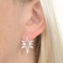 Serling Silver Northern Star Earrings, thumbnail 2 of 8