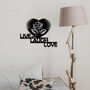 Live, Laugh, Love Rose Art Wooden Heart Decor, thumbnail 6 of 11