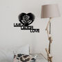 Live, Laugh, Love Rose Art Wooden Heart Decor, thumbnail 7 of 12