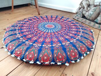 Round Mandala Floor Cushion Cover, 10 of 10