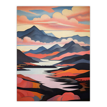 Cairngorms Loch Lee October Scotland Wall Art Print, 6 of 6