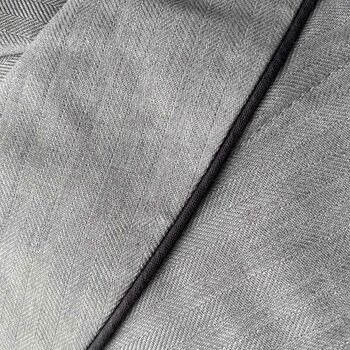 Men's Armoury Grey Herringbone Cotton Robe, 2 of 2