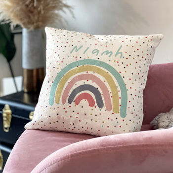 Personalised Rainbow Children's Cushion, 2 of 2