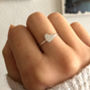 Sterling Silver Textured Heart Ring, thumbnail 7 of 11