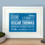Personalised Baby Birth Details Print, thumbnail 5 of 10