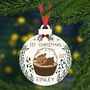 Personalised Baby's 1st Christmas Bear Decoration, thumbnail 1 of 2