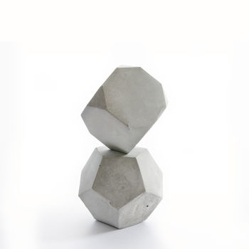 Geometric Concrete Sculpture Set Of Two, 5 of 6