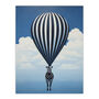 Surreal And Stripes Zebra Balloon Mono Wall Art Print, thumbnail 6 of 6