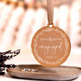 1st Christmas Engaged Personalised Gold Bauble, thumbnail 4 of 7