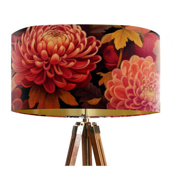 Rich Red And Peach Floral Lampshade, Opulent Blooms, 6 of 6