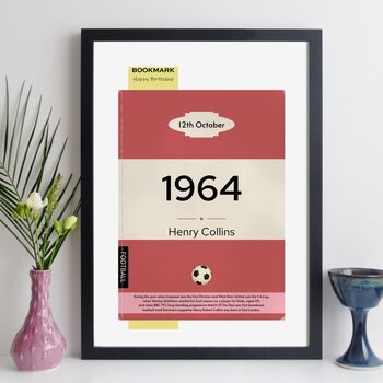 Personalised 60th Birthday Print 1964 Book Cover Gift, 2 of 12