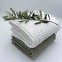 Mediterranean Waffle Towel Chalky White, thumbnail 1 of 12