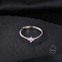 Pink Hydrangea Cz Flower Minimalist Ring, thumbnail 5 of 10