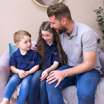 Personalised Embroidered Est Family Polo Shirt Set, 2 of 6