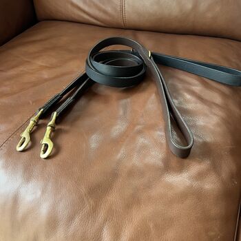 Handmade Buffalo Leather Dog Lead In Two Colours, 5 of 6