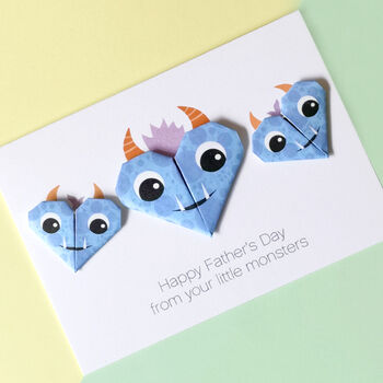 Funny Happy Father's Day Little Monster Card, 2 of 8