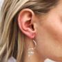 Spiral Curly Rose Gold Plated Silver Drop Earrings, thumbnail 3 of 6