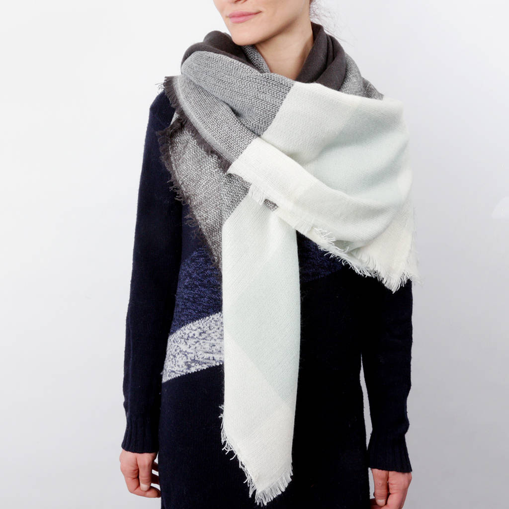 personalised check blanket scarf by studio hop | notonthehighstreet.com