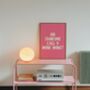 Funny Wine Wall Art Print Happy Hour Wine Bar Cart Kitchen Disco, thumbnail 2 of 9